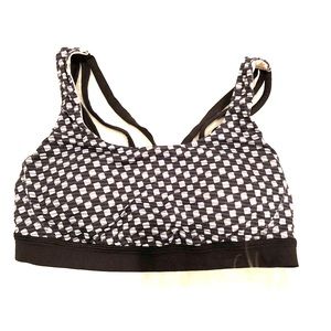 Lululemon black checkered sports bra